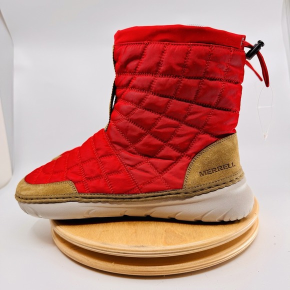 Merrell Other - Merrell‎ Hut Moc Mid Boots Men's 9 Red Quilted Prototype New boots winter snow